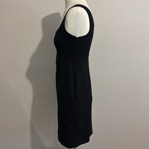 Theory Wool Black Shift Classic Mini Dress Square Neck - Picture 4 of 8